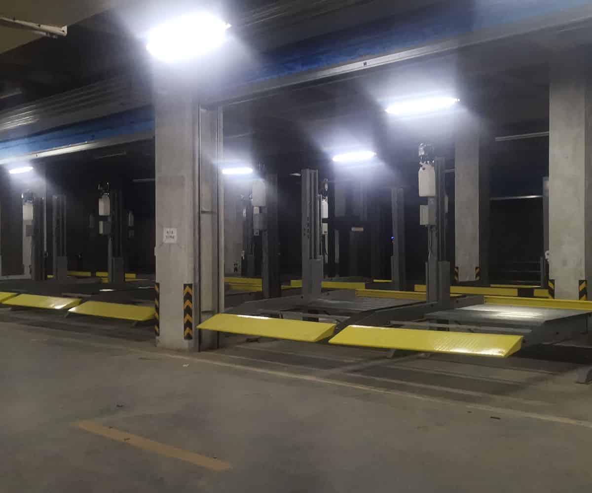 雙柱升降式機械停車庫過規劃