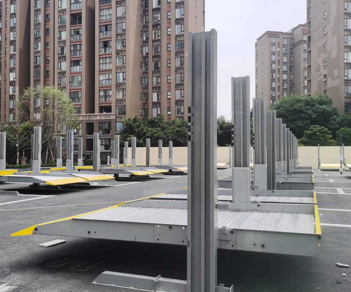 威遠兩柱簡易升降停車立體車庫回收