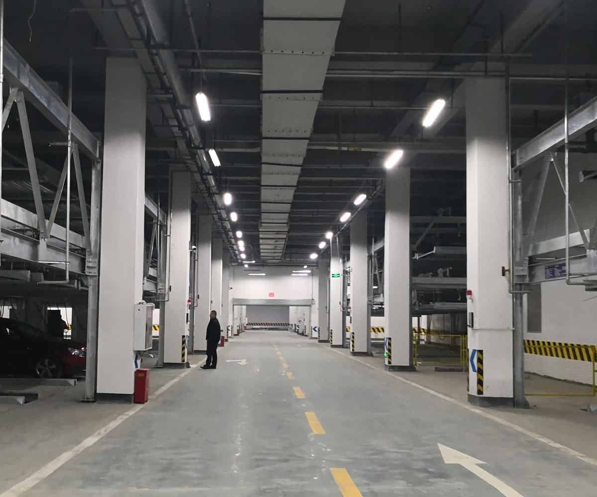 溫江PSH2重列二層升降橫移機械式立體車庫設備