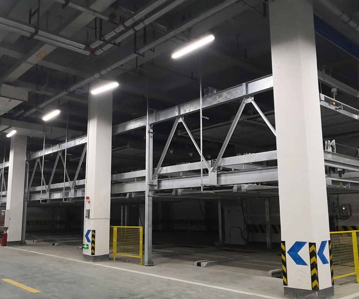 鄉城負二正三地坑式PSH5D2五層升降橫移機械式立體車庫設備